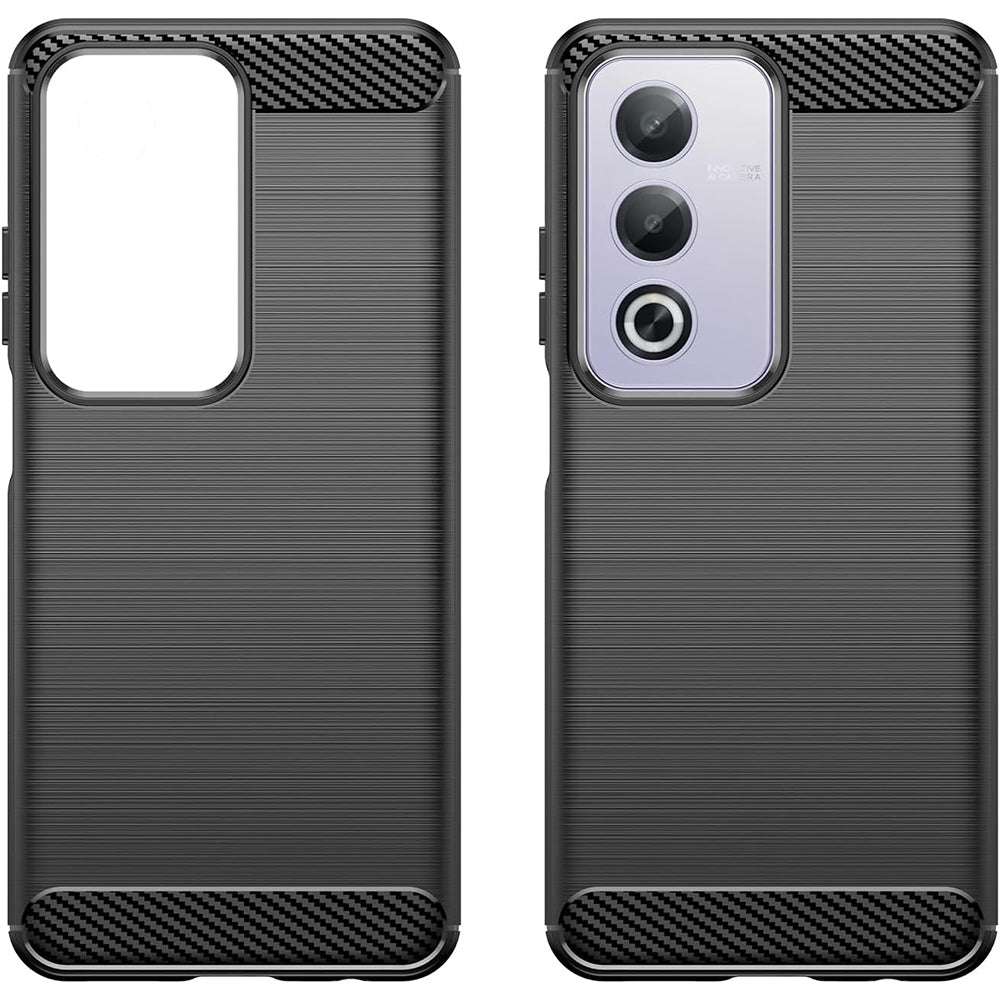 Coque pour Oppo A80, Techsuit, Carbone, Noire