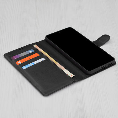 Coque pour Oppo A94 / Reno5 Lite, Techsuit, Folio en cuir, Noire