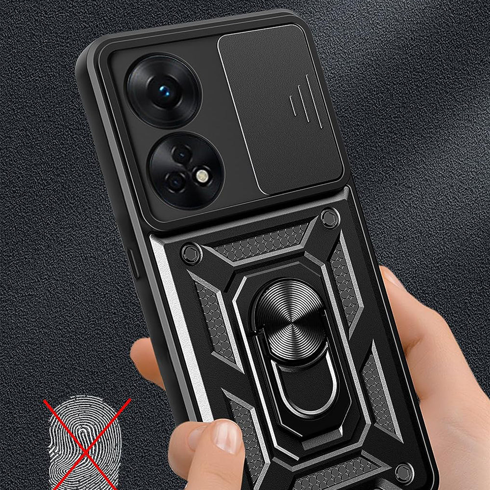 Housse pour Oppo A98, Techsuit, CamShield, Noire