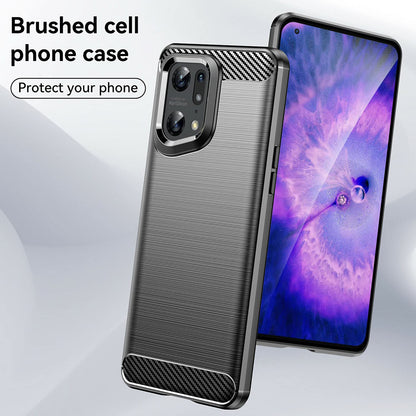 Étui pour Oppo Find X5 Pro, Techsuit, Carbone, Noir