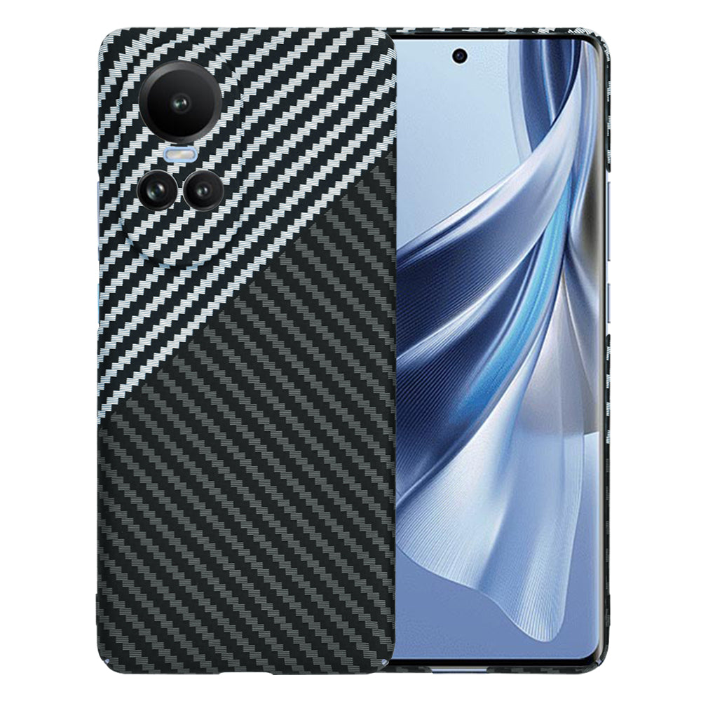 Case for Oppo Reno10 / Reno10 Pro, Techsuit, Carbonite FiberShell, Black Gray