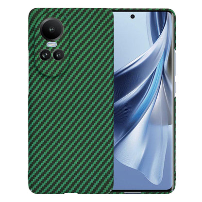 Hülle für Oppo Reno10 / Reno10 Pro, Techsuit, Carbonite FiberShell, Grün