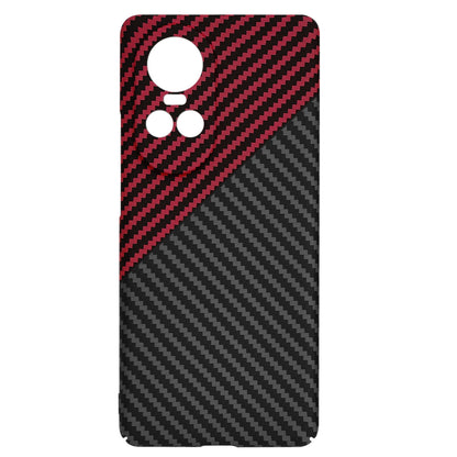 Hülle für Oppo Reno10 / Reno10 Pro, Techsuit, Carbonite FiberShell, Schwarz Rot