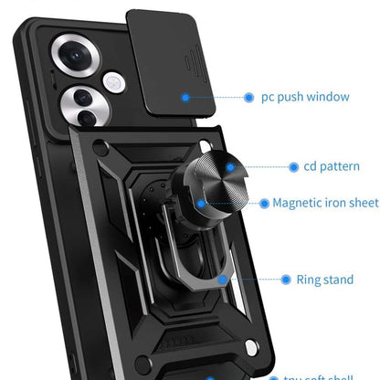 Hülle für Oppo Reno11 F, Techsuit, CamShield, Schwarz
