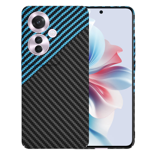 Hülle für Oppo Reno11 F, Techsuit, Carbonite FiberShell, Schwarz Blau