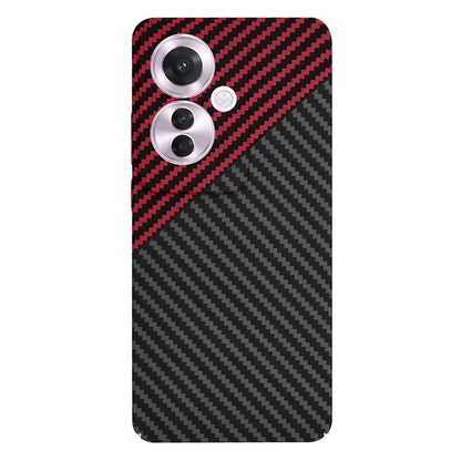 Hülle für Oppo Reno11 F, Techsuit, Carbonite FiberShell, Schwarz Rot