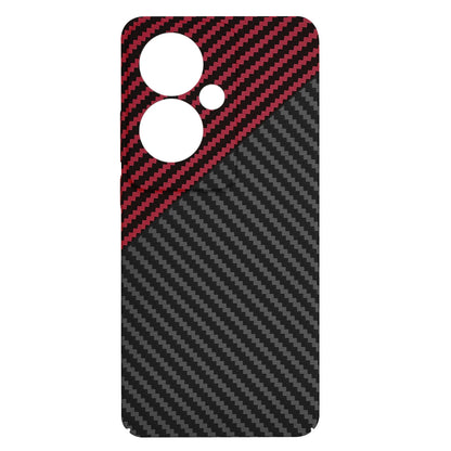Hülle für Oppo Reno11 F, Techsuit, Carbonite FiberShell, Schwarz Rot
