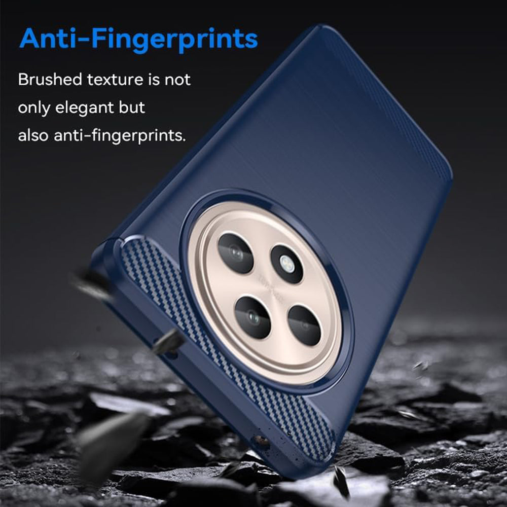 Coque pour Oppo Reno12 FS 5G / Reno12 FS 4G / Reno12 F 4G / Reno12 F, Techsuit, Carbone, Bleue