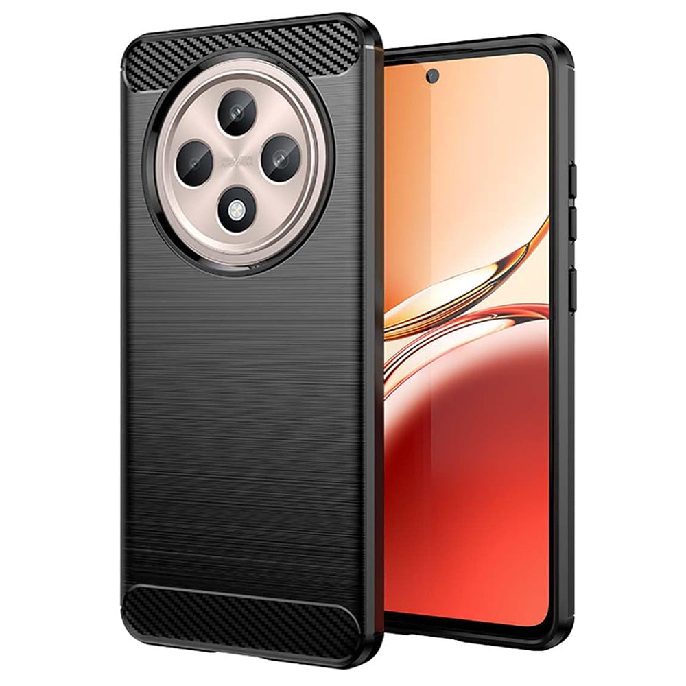 Case for Oppo Reno12 FS 5G / Reno12 FS 4G / Reno12 F 4G / Reno12 F, Techsuit, Carbon, Black