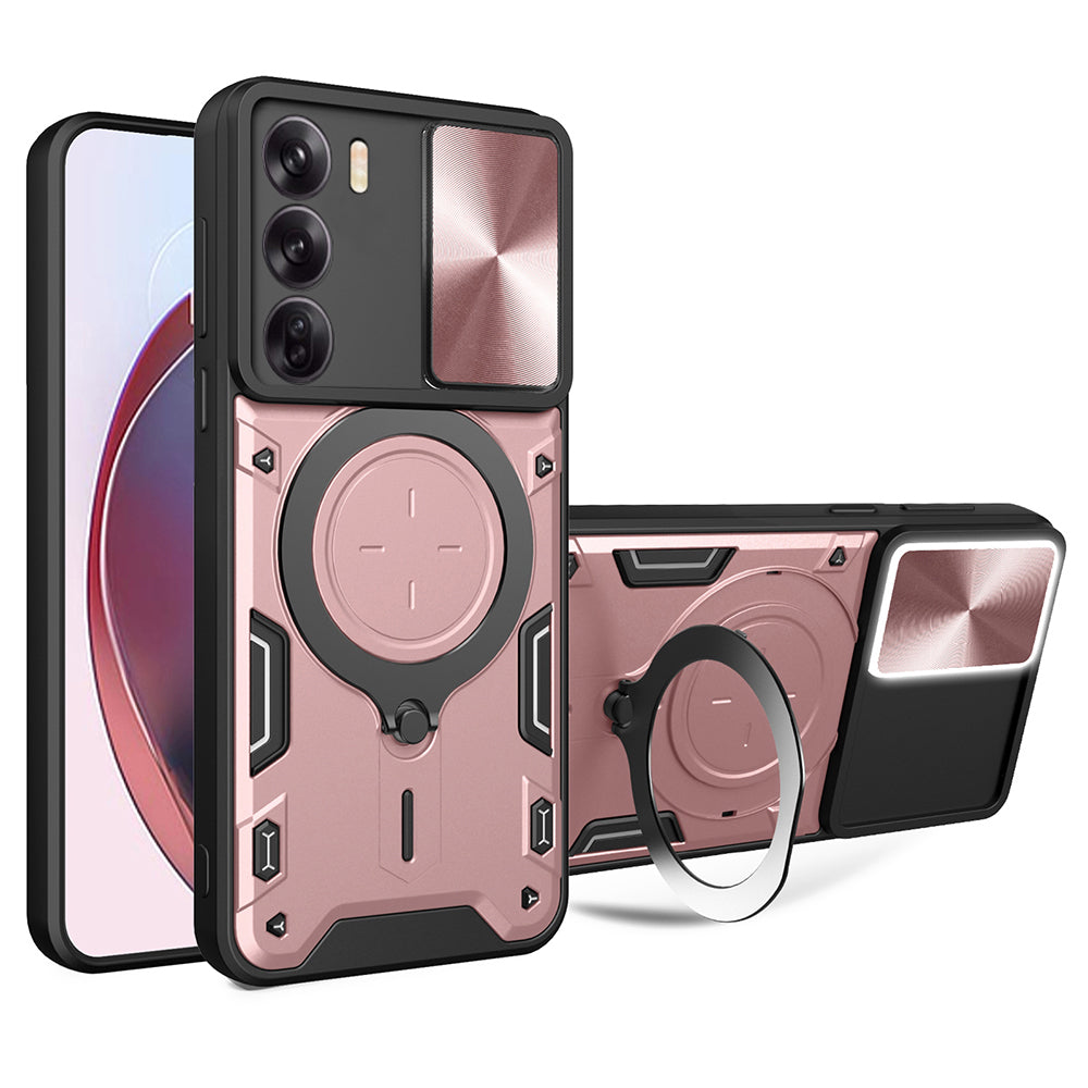 Hülle für Oppo Reno12, Techsuit, CamGuard Pro, Roségold