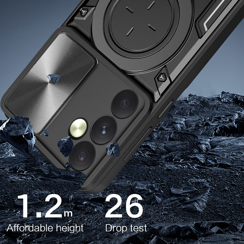 Hülle für Oppo Reno12, Techsuit, CamGuard Pro, Roségold