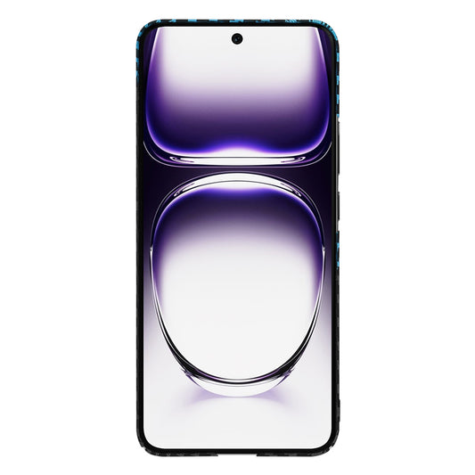 Coque pour Oppo Reno12, Techsuit, Carbonite FiberShell, Noir Bleu