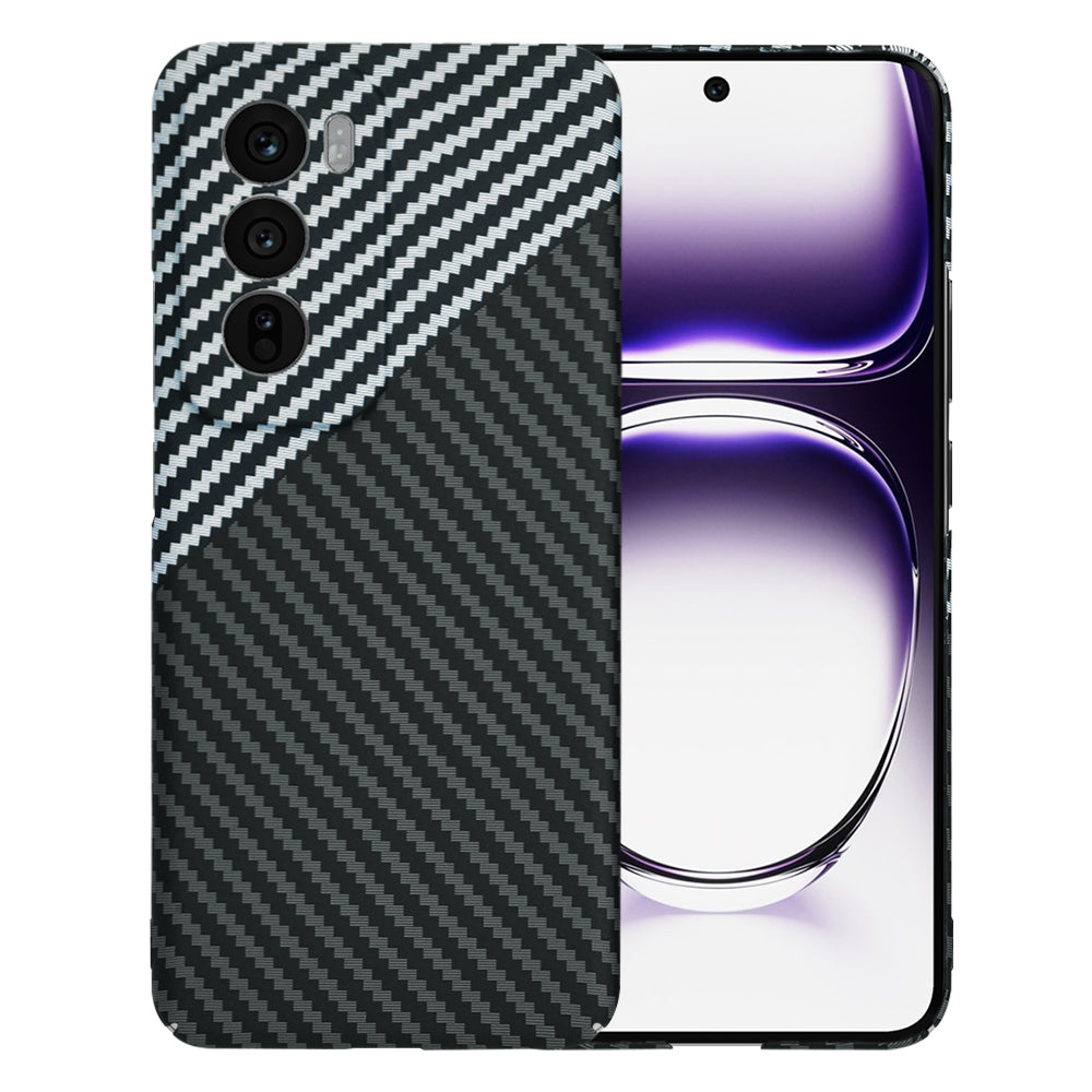 Hülle für Oppo Reno12, Techsuit, Carbonite FiberShell, Schwarz Grau