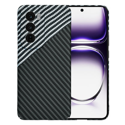 Hülle für Oppo Reno12, Techsuit, Carbonite FiberShell, Schwarz Grau