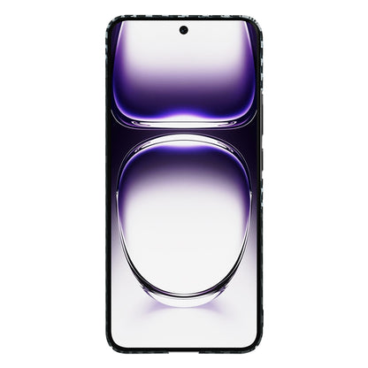 Hülle für Oppo Reno12, Techsuit, Carbonite FiberShell, Schwarz Grau