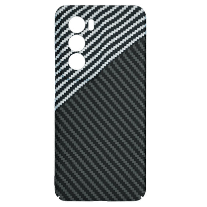 Hülle für Oppo Reno12, Techsuit, Carbonite FiberShell, Schwarz Grau