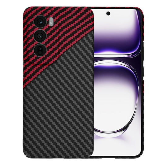 Coque pour Oppo Reno12, Techsuit, Carbonite FiberShell, Noir Rouge