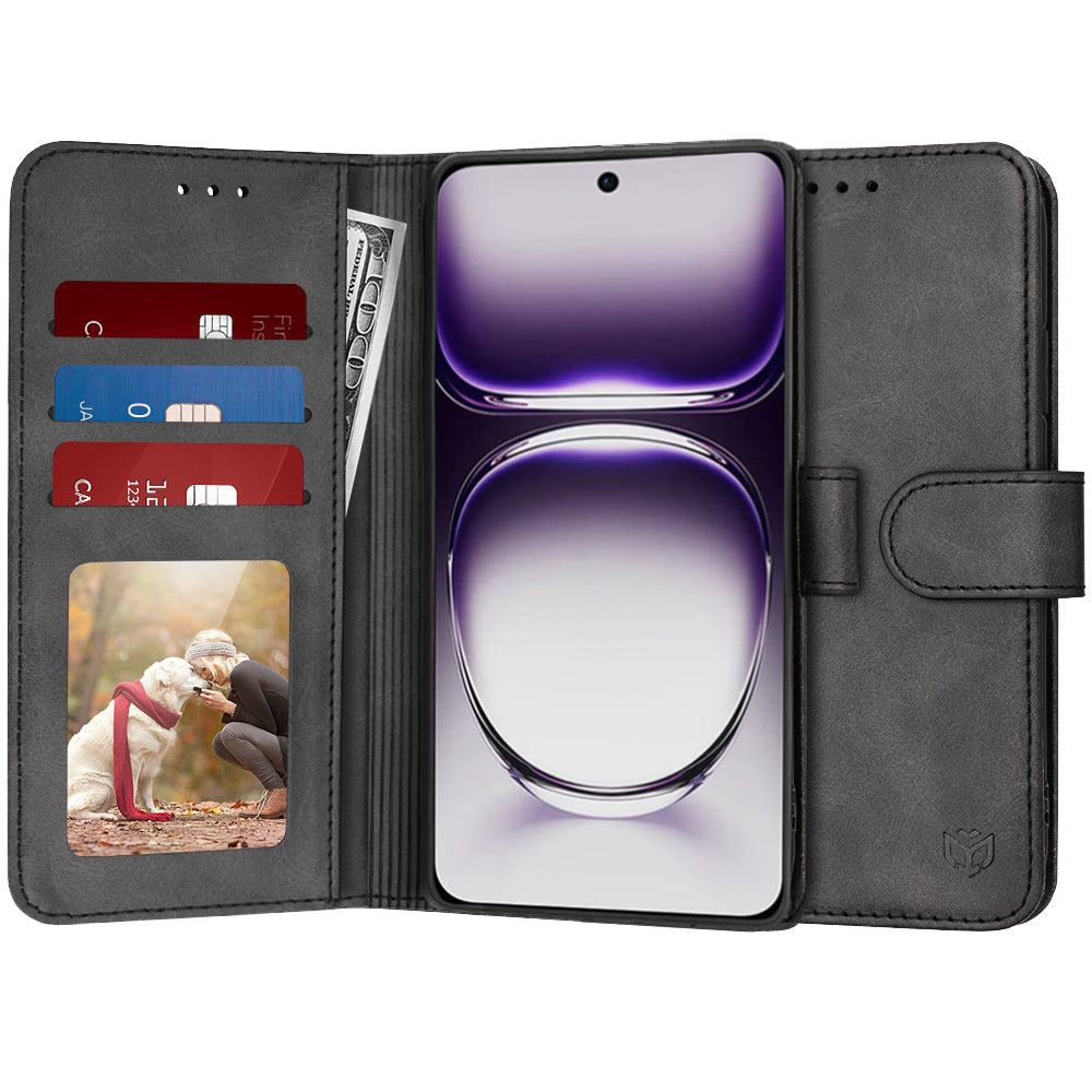 Coque pour Oppo Reno12, Techsuit, Diary Book, Noire