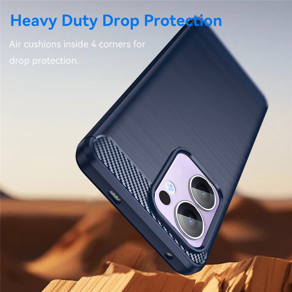 Hülle für Oppo Reno13 FS 5G / Reno13 F 4G / Reno13 F, Techsuit, Carbon, Blau