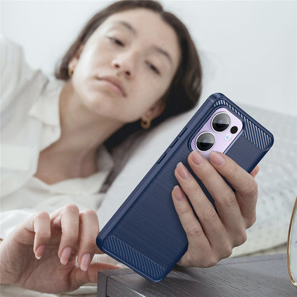 Hülle für Oppo Reno13 FS 5G / Reno13 F 4G / Reno13 F, Techsuit, Carbon, Blau