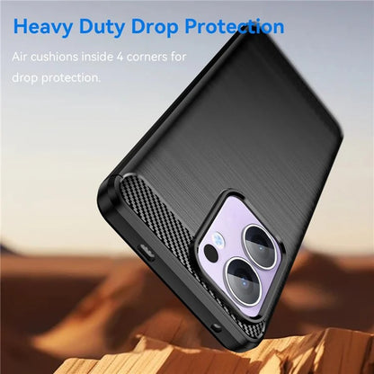 Coque pour Oppo Reno13 FS 5G / Reno13 F 4G / Reno13 F, Techsuit, Carbone, Noire