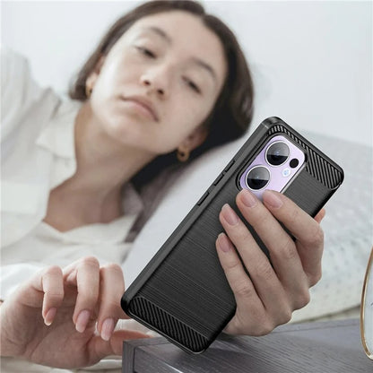 Coque pour Oppo Reno13 FS 5G / Reno13 F 4G / Reno13 F, Techsuit, Carbone, Noire
