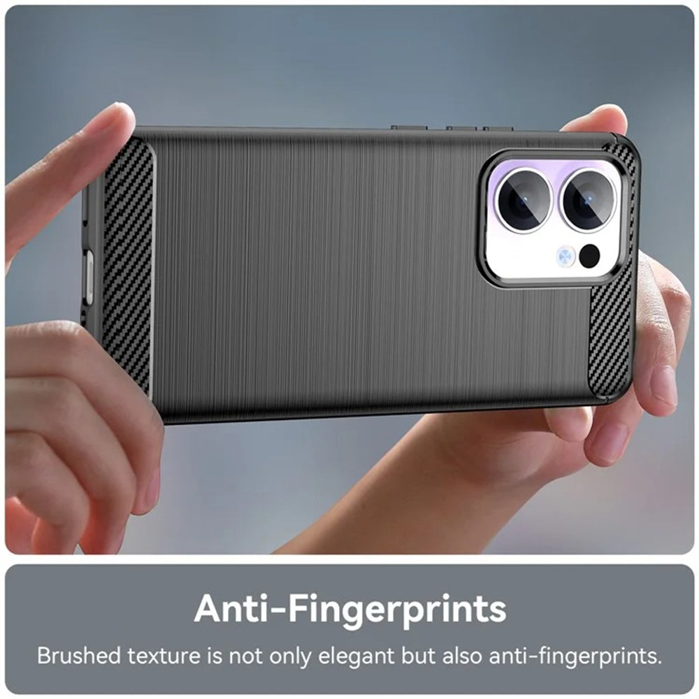 Coque pour Oppo Reno13 FS 5G / Reno13 F 4G / Reno13 F, Techsuit, Carbone, Noire