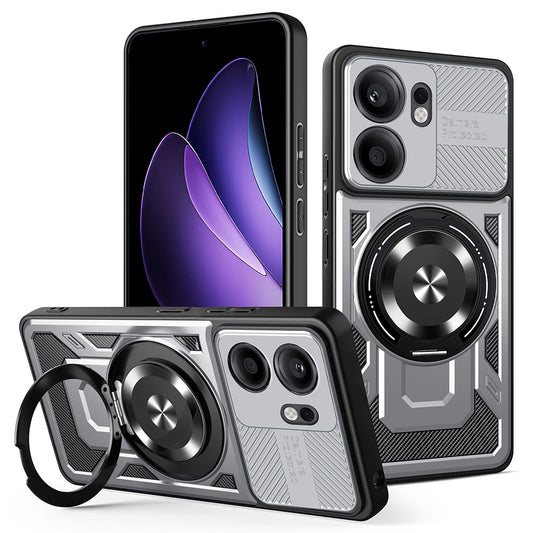 Case for Oppo Reno13 FS 5G / Reno13 F 4G / Reno13 F, Techsuit, RuggedCam, Gray
