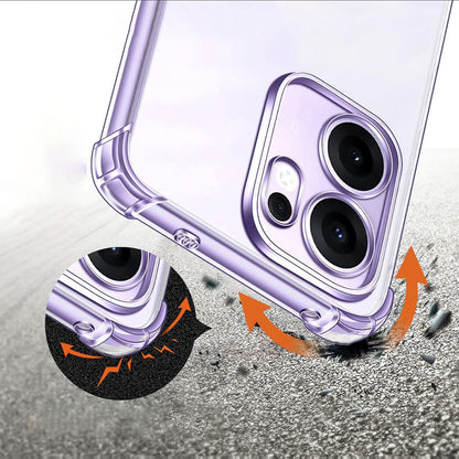Hülle für Oppo Reno13 FS 5G / Reno13 F 4G / Reno13 F, Techsuit, stoßfest klar, transparent