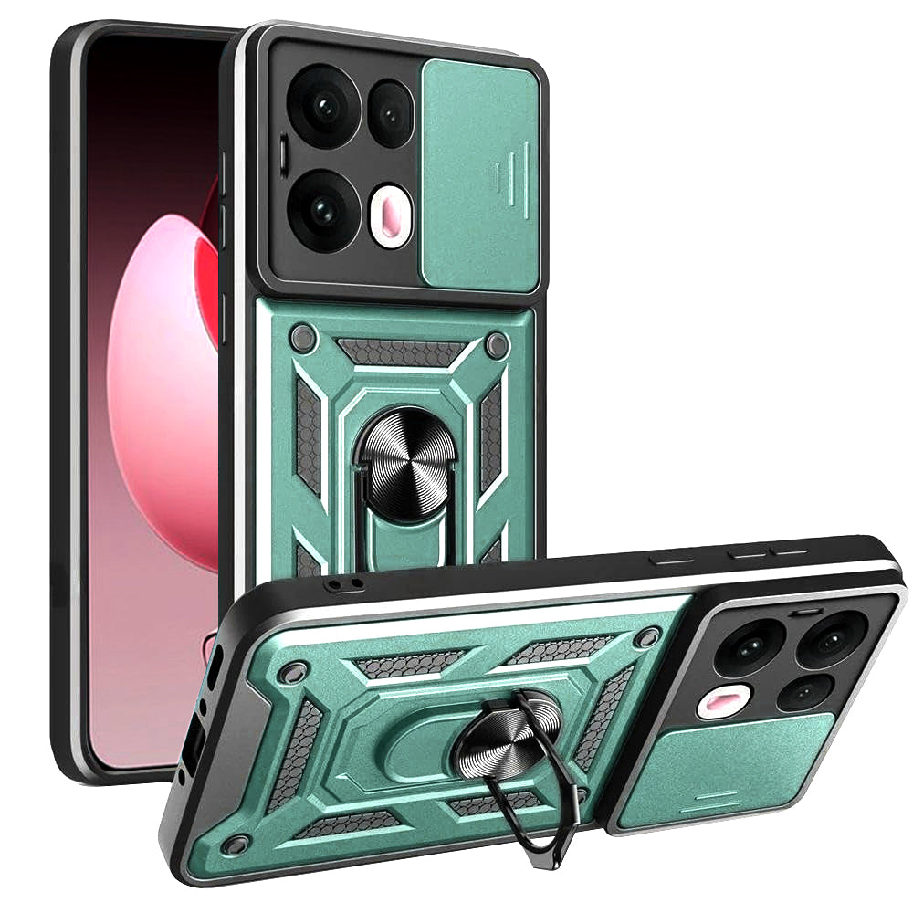 Coque pour Oppo Reno13 Pro, Techsuit, CamShield, Vert