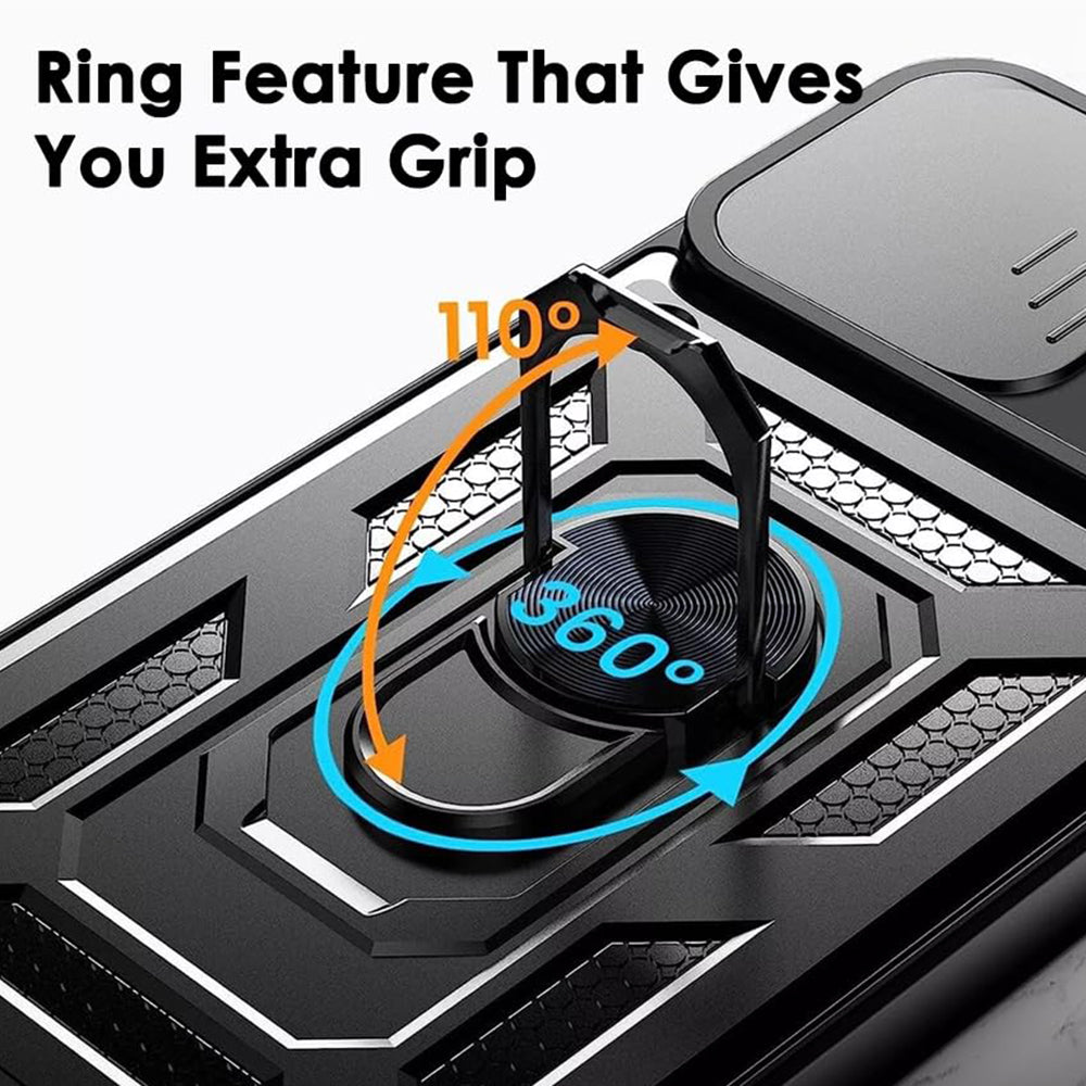 Hülle für Oppo Reno13, Techsuit, CamShield, Schwarz