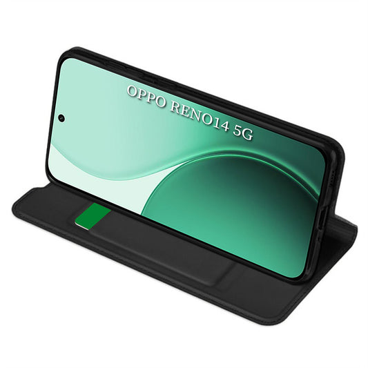 Étui pour Oppo Reno14, Techsuit, Magskin Book, Noir