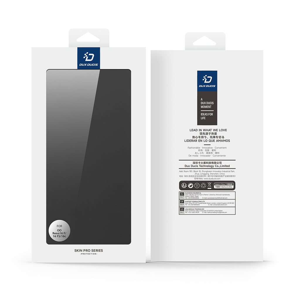 Coque pour Oppo Reno16 F / Reno16 FS, DUX DUCIS, Skin Pro, Noire