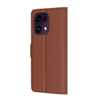 Hülle für Oppo Reno16 F / Reno16 FS, Techsuit, Leder-Folio, Braun