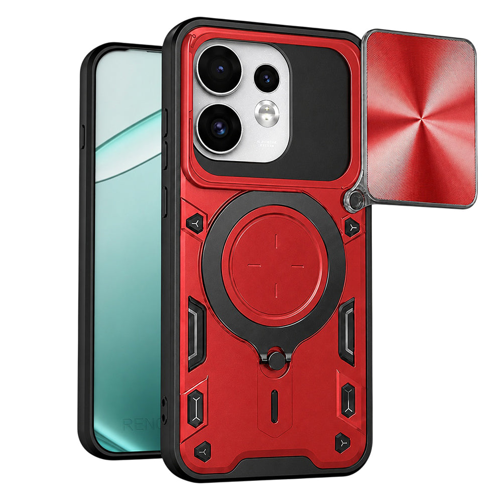 Hülle für Oppo Reno16 / Reno16 Pro, Techsuit, CamGuard Pro, Rot