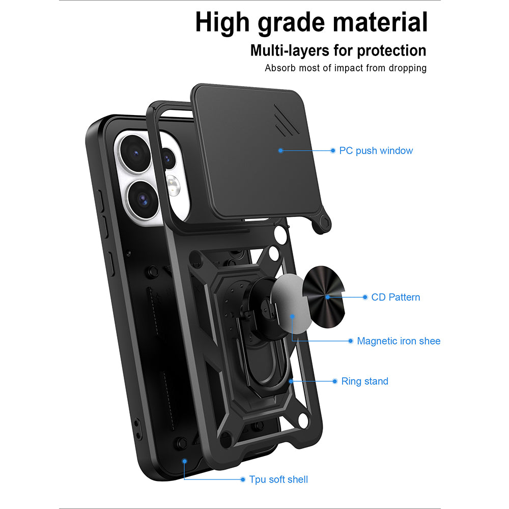 Coque pour Oppo Reno16 / Reno16 Pro, Techsuit, CamShield, Bleue