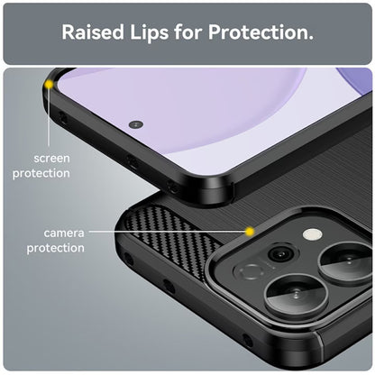 Coque pour Oppo Reno16 / Reno16 Pro, Techsuit, Carbone, Bleue