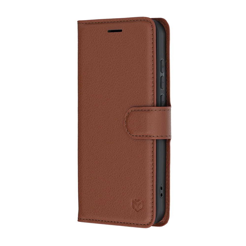 Coque pour Oppo Reno16 / Reno16 Pro, Techsuit, Leather Folio, Marron