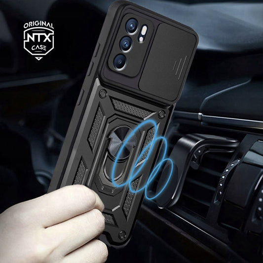 Case for Oppo Reno6 5G, Techsuit, CamShield, Black