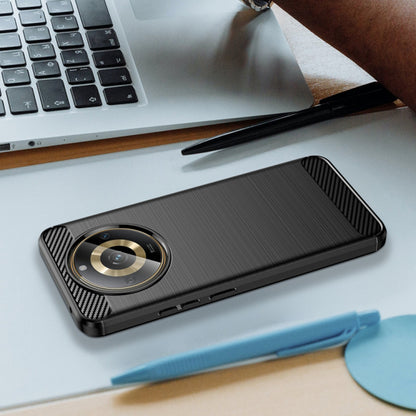 Hülle für Realme 11 4G, Techsuit, Carbon, Schwarz