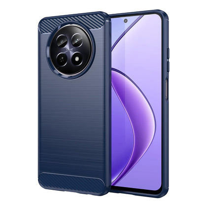 Coque pour Realme 12, Techsuit, Carbone, Bleue