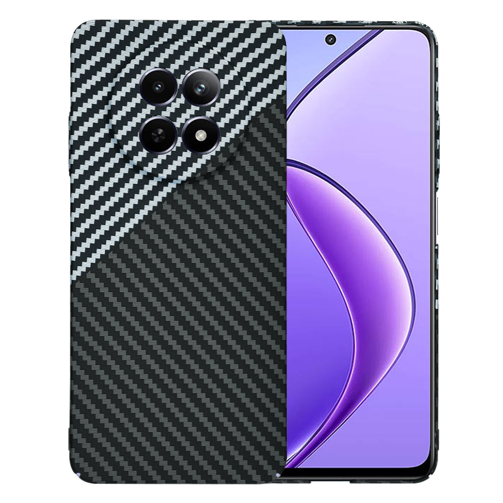 Hülle für Realme 12x / 12, Techsuit, Carbonite FiberShell, Schwarz Grau