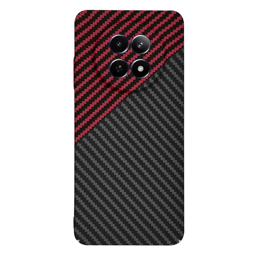 Hülle für Realme 12x / 12, Techsuit, Carbonite FiberShell, Schwarz Rot