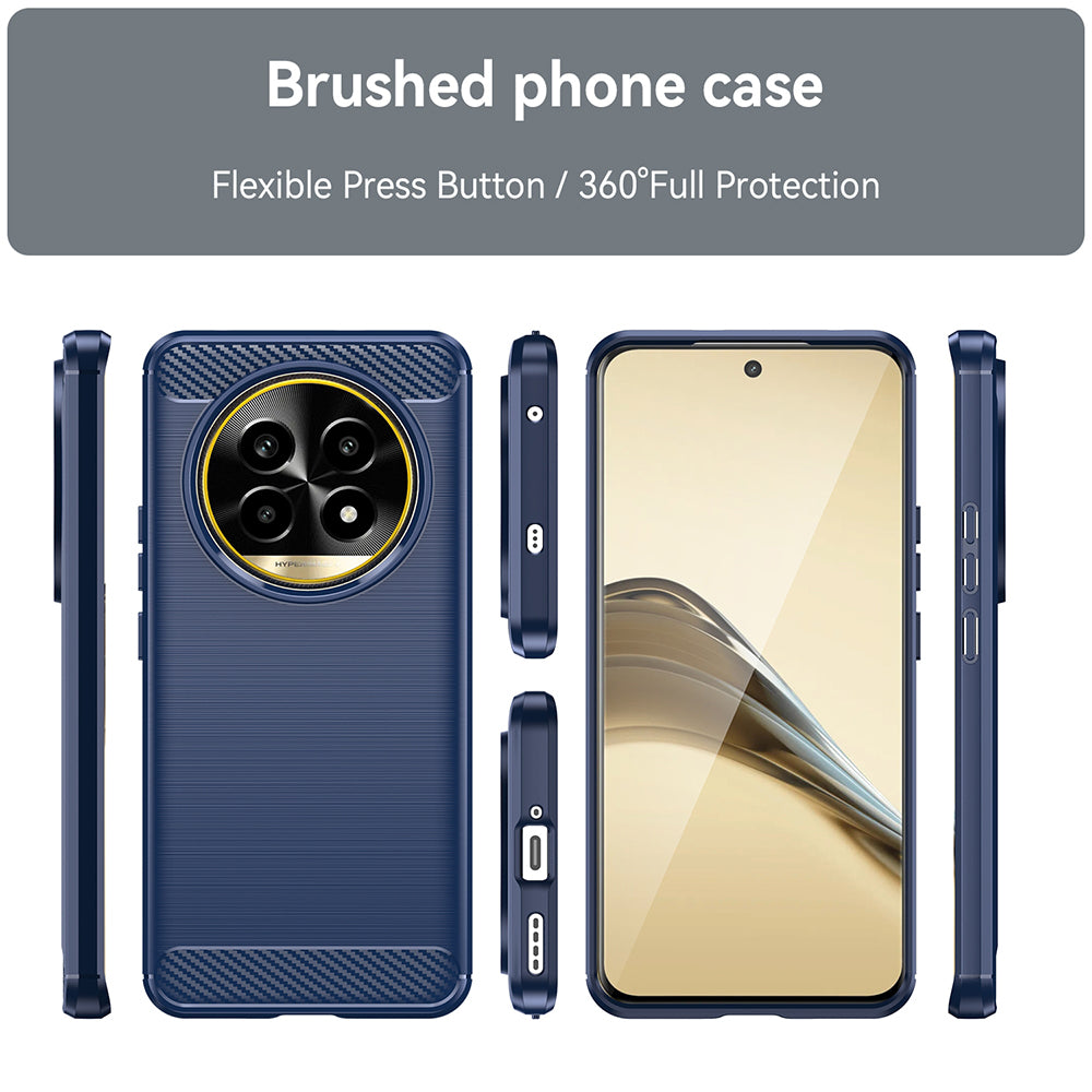 Case for Realme 13 Pro / 13 Pro+, Techsuit, Carbon, Blue
