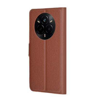 Case for Realme 14 Pro, Techsuit, Leather Folio, Brown