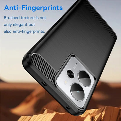 Coque pour Realme 14T / 14, Techsuit, Carbone, Noire