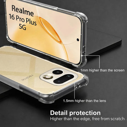 Étui pour Realme 16 Pro+, Techsuit, Shockproof Clear, Transparent