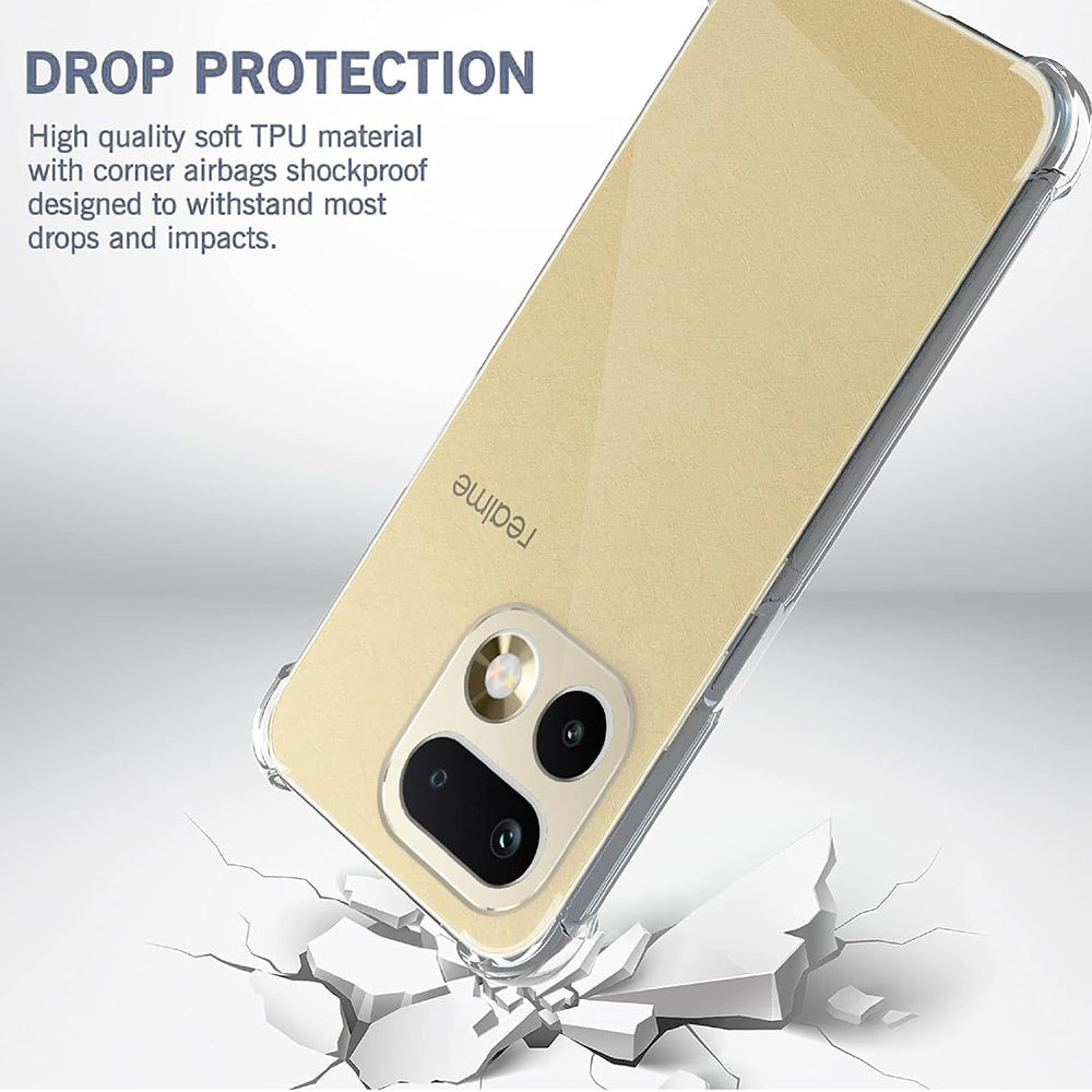 Étui pour Realme 16 Pro+, Techsuit, Shockproof Clear, Transparent