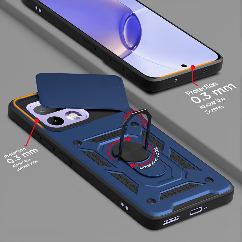 Étui pour Realme 16 Pro, Techsuit, CamShield, Bleu