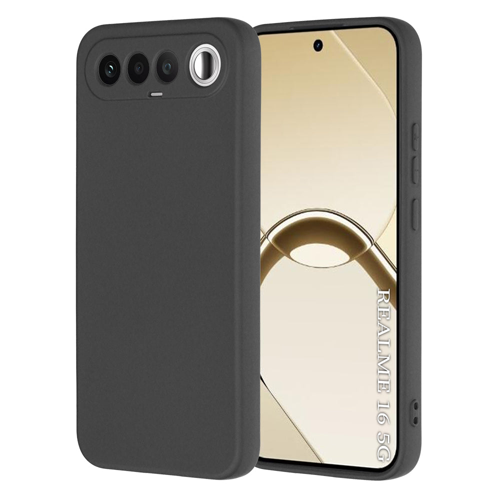 Hülle für Realme 16, Techsuit, SoftFlex, Schwarz